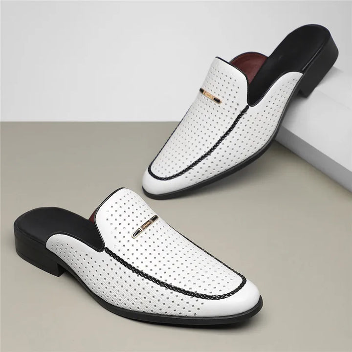 Tyler Perforated Leather Mule