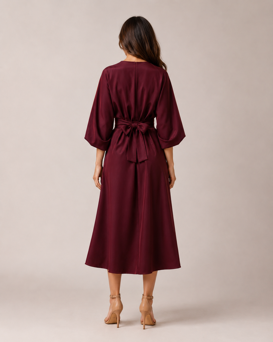 Tailored Midi Dress with Bow Belt for Women – Havanna