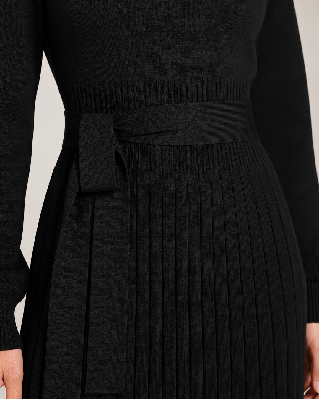 Knit Midi Dress with Pleated Skirt for Women – Marit
