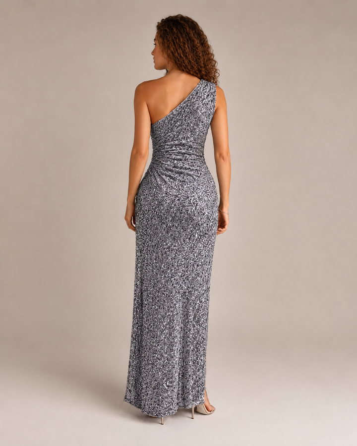 Long sequin dress with high slit for women – Kiki