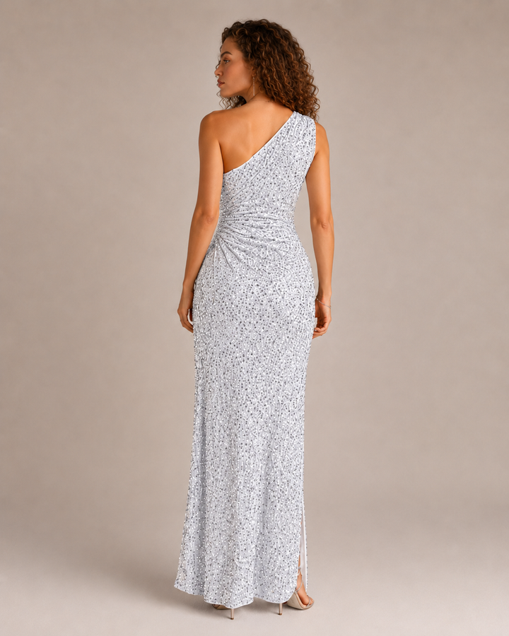 Long sequin dress with high slit for women – Kiki
