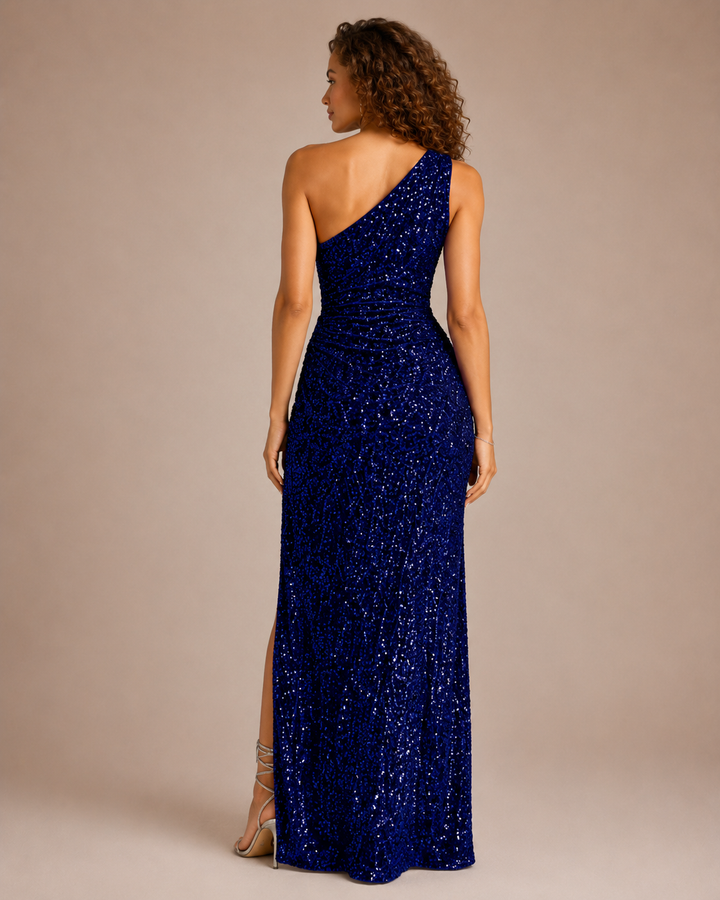 Long sequin dress with high slit for women – Kiki