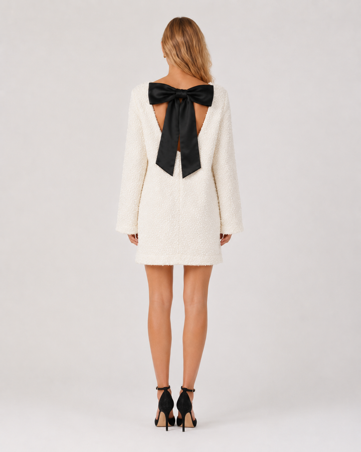 Sequin Mini Dress with Bow on the Back for Women – Giadelle