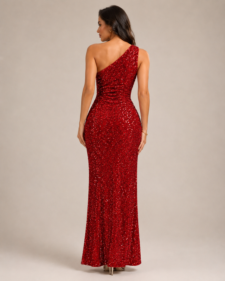 Long sequin dress with high slit for women – Kiki