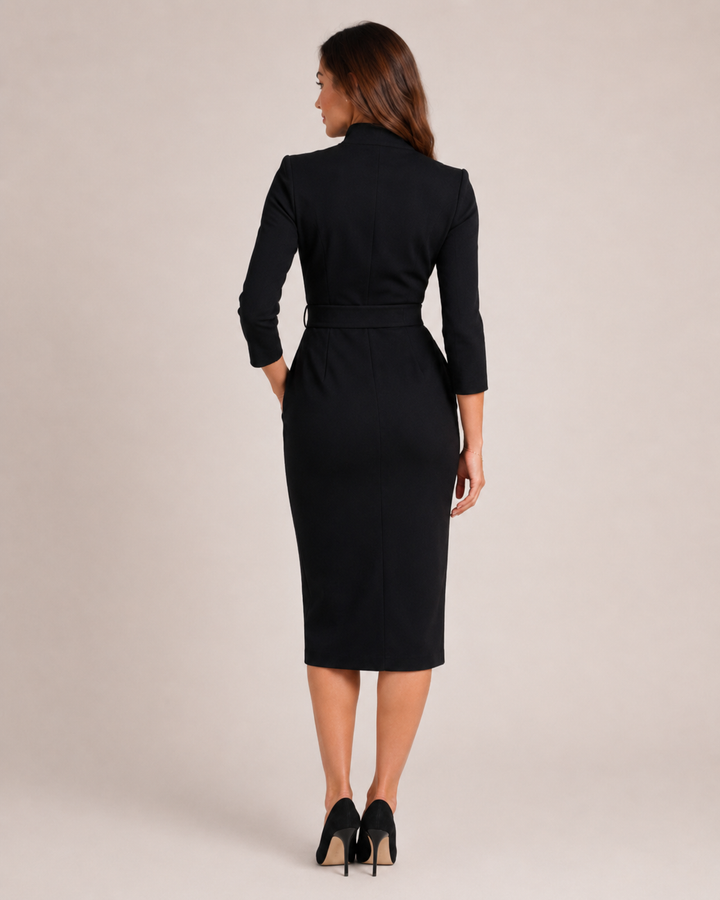 Tailored Blazer Dress with Belt for Women – Liselore