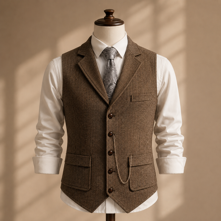 Kingsley Herringbone Waistcoat