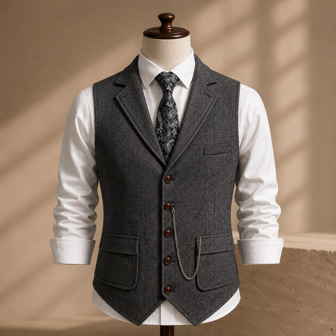 Kingsley Herringbone Waistcoat