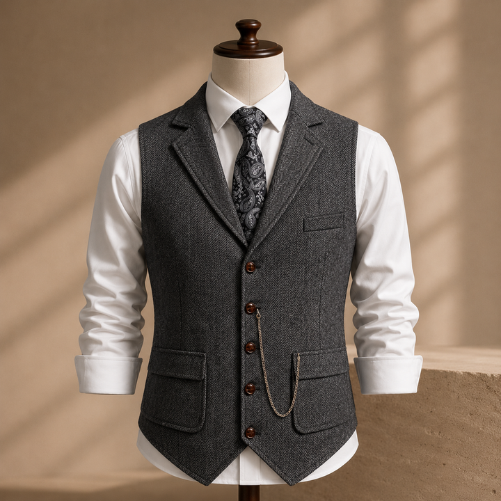 Kingsley Herringbone Waistcoat