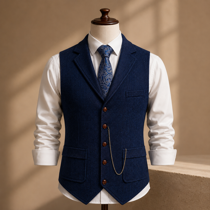 Kingsley Herringbone Waistcoat
