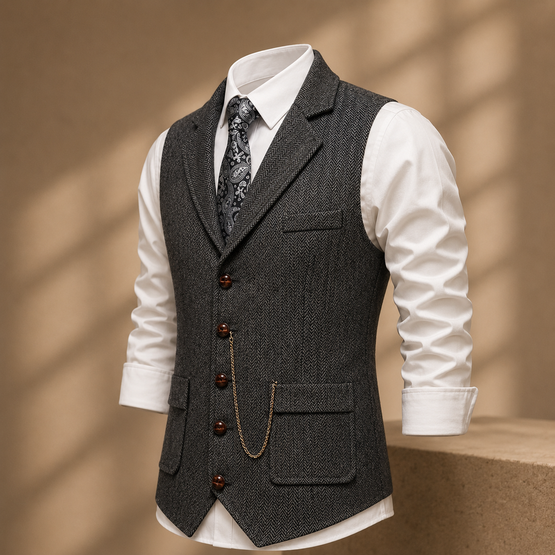 Kingsley Herringbone Waistcoat
