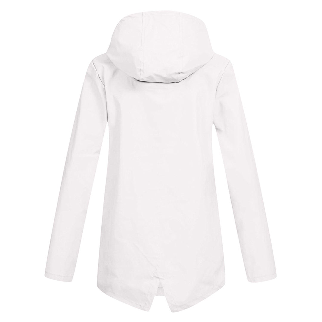 Water-repellent mid jacket with zipper and hood