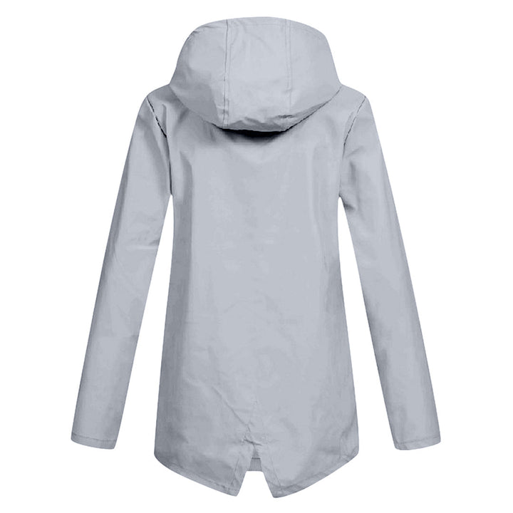 Water-repellent mid jacket with zipper and hood