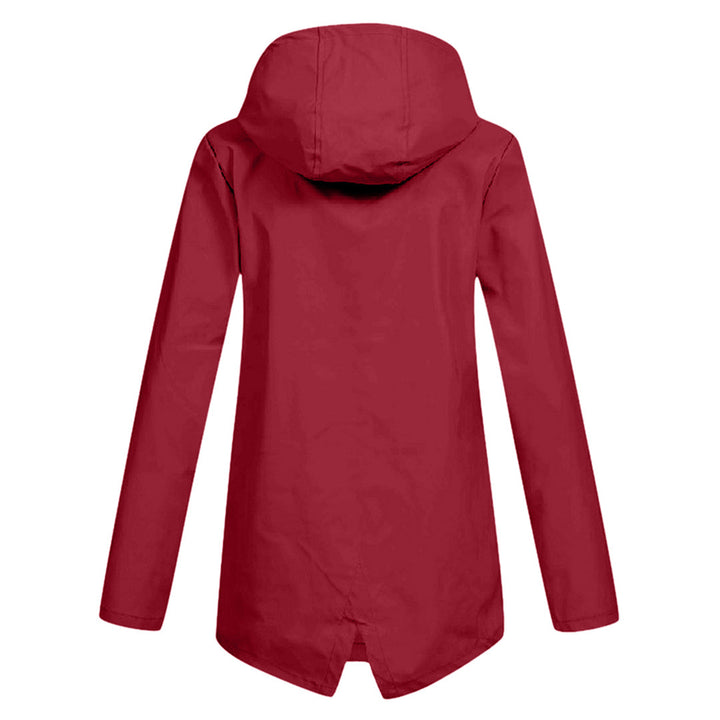 Water-repellent mid jacket with zipper and hood
