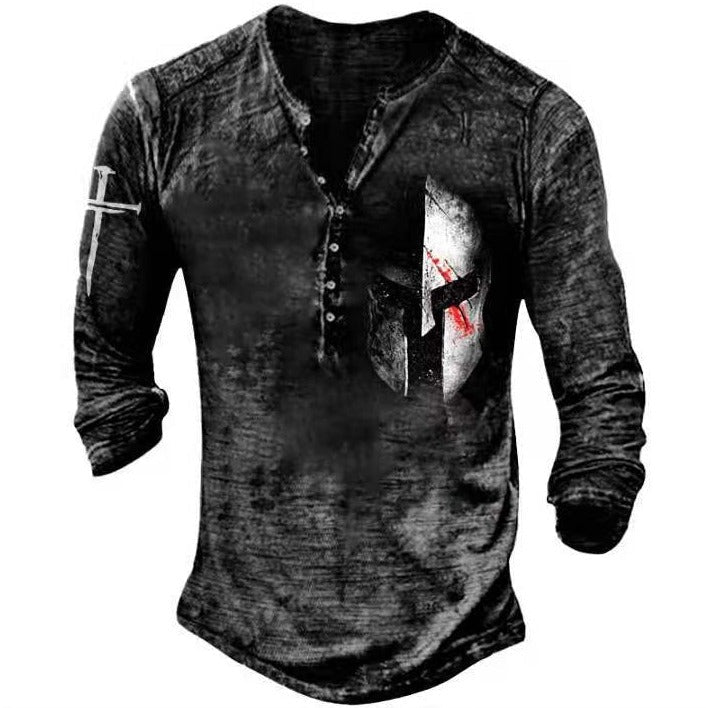 Retro Skull Long Sleeve T-Shirt