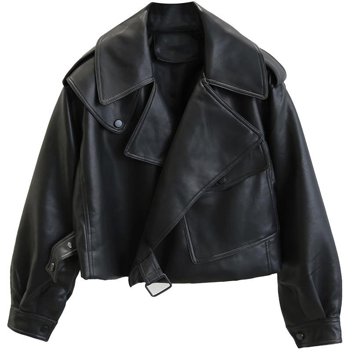 Billie | Leather Bomber Jacket in Trendy Style