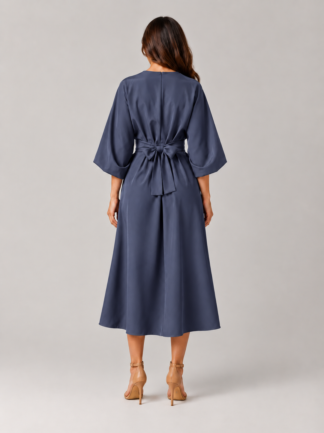 Tailored Midi Dress with Bow Belt for Women – Havanna