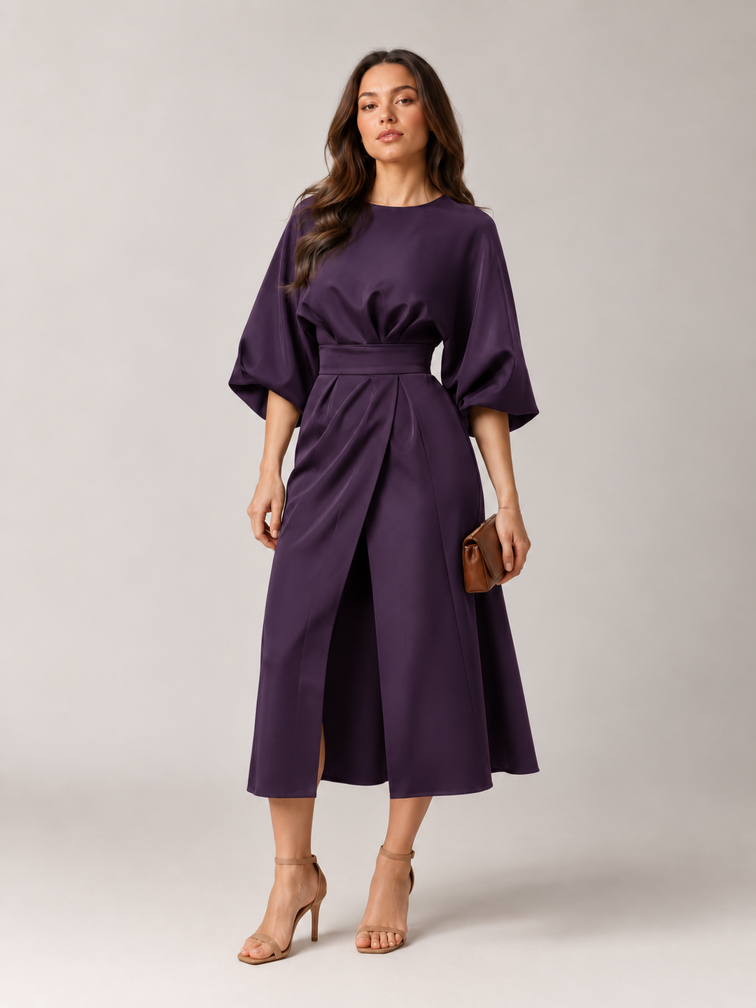 Tailored Midi Dress with Bow Belt for Women – Havanna