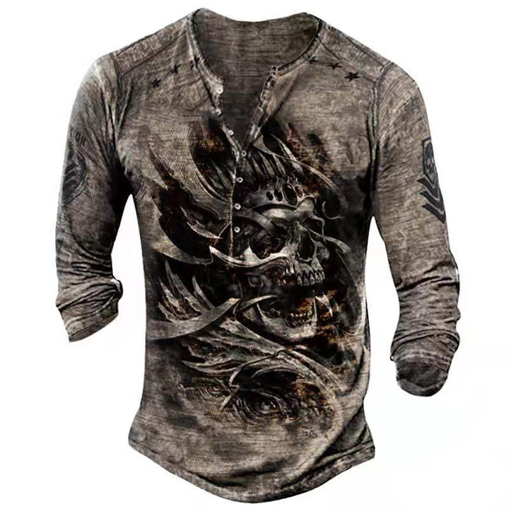 Retro Skull Long Sleeve T-Shirt