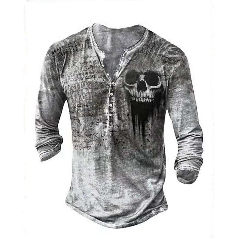 Retro Skull Long Sleeve T-Shirt