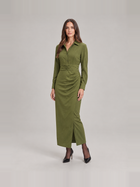 Stylish fitted wrap dress with collar for women – Hedda