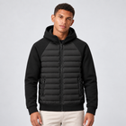 Men's Hybrid Padded Jacket with Hood and Sweat Sleeves