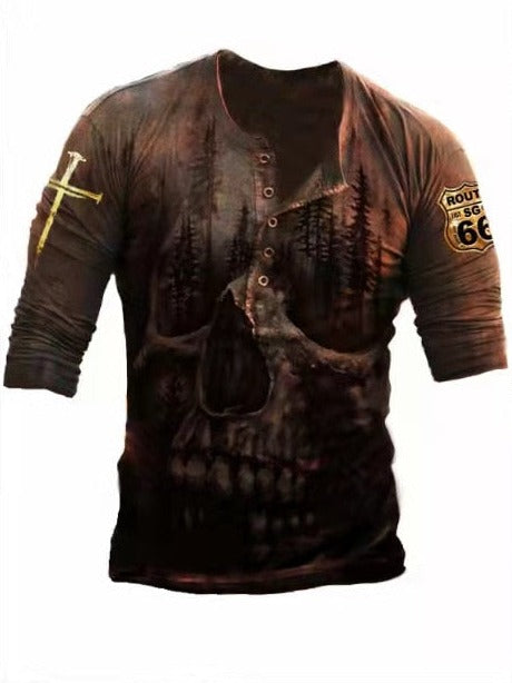 Retro Skull Long Sleeve T-Shirt