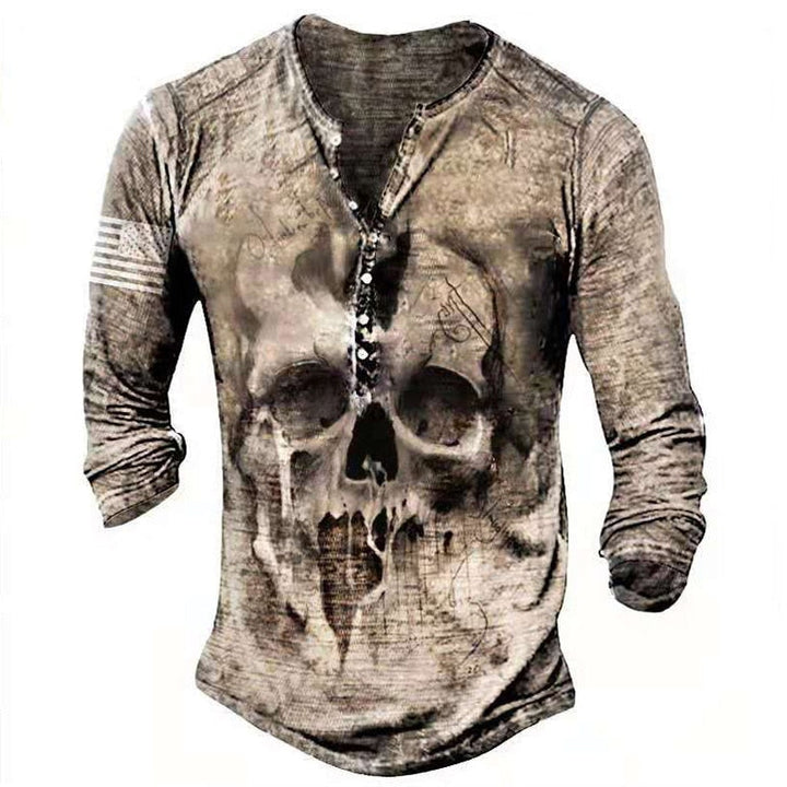 Retro Skull Long Sleeve T-Shirt