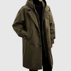 Mens Waterproof Rain Jacket with Stowable Hood and Adjustable Cuffs, Breathable, Packable