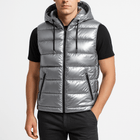 Men's Hooded Gloss Puffer Vest