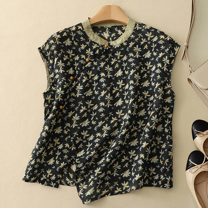 Women’s Blouse | Sleeveless Floral Vintage
