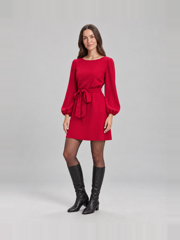 Elegant dress with belt for women – Melanie