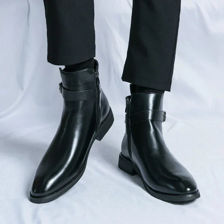 Men’s Classic Chelsea Boots with Side Zipper – Stylish Footwear for Any Occasion