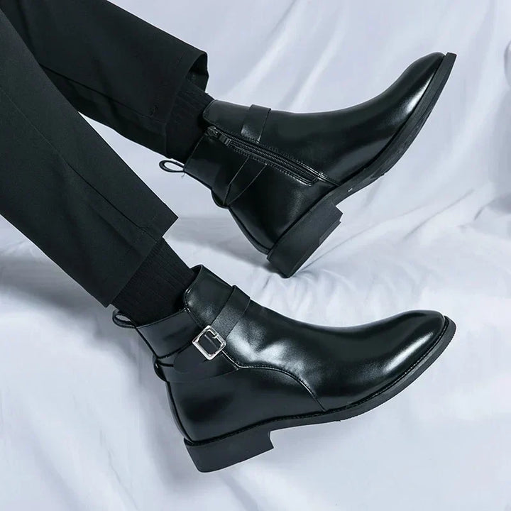 Men’s Classic Chelsea Boots with Side Zipper – Stylish Footwear for Any Occasion