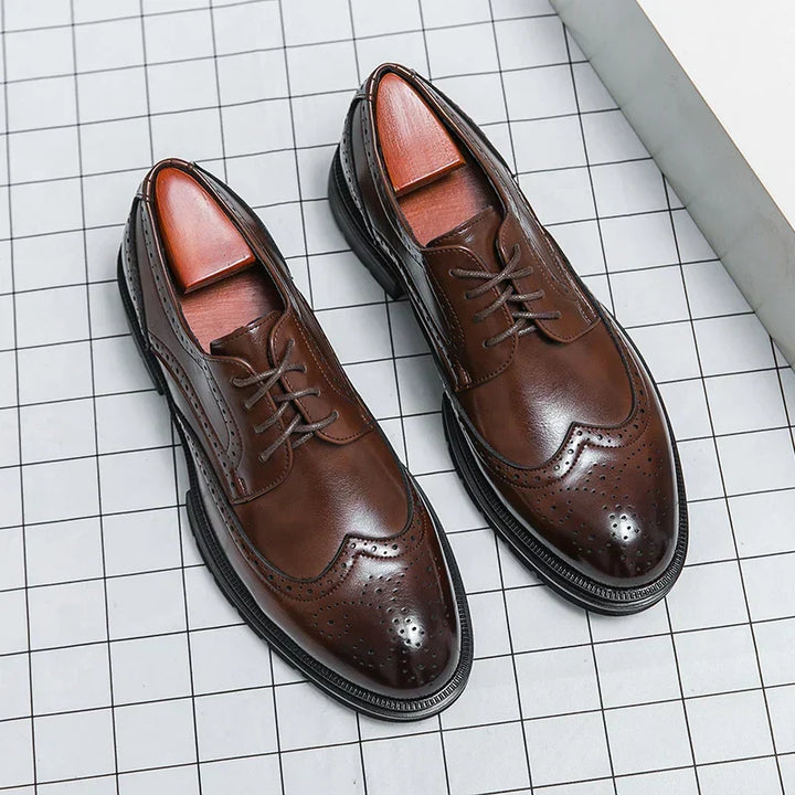 Men’s Formal Dress Shoes – Brock Cut – Rounded Toe for Business and Events