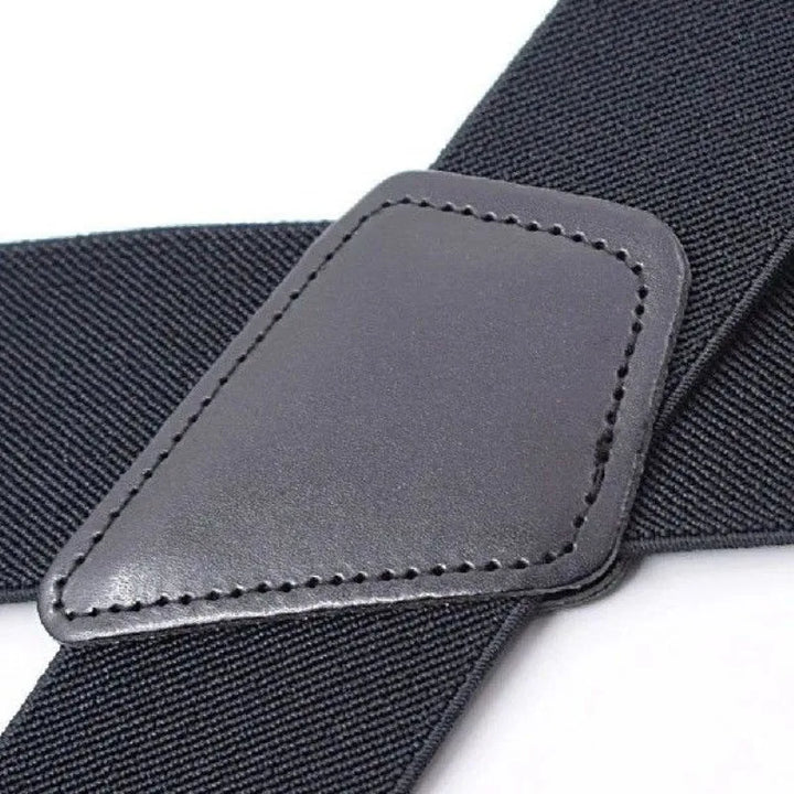 Mens Suspenders with Wide Reinforced Straps and Heavy-Duty Metal Clips, Adjustable Y-Back