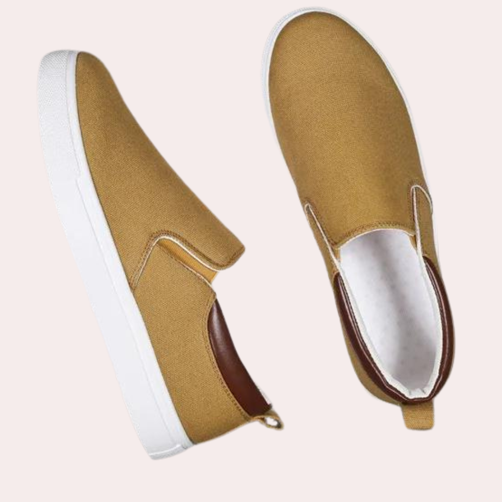 Mens Slip-On Loafers with Elastic Side Panels and Breathable Upper, Lightweight Casual Shoes