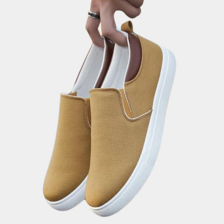 Mens Slip-On Loafers with Elastic Side Panels and Breathable Upper, Lightweight Casual Shoes
