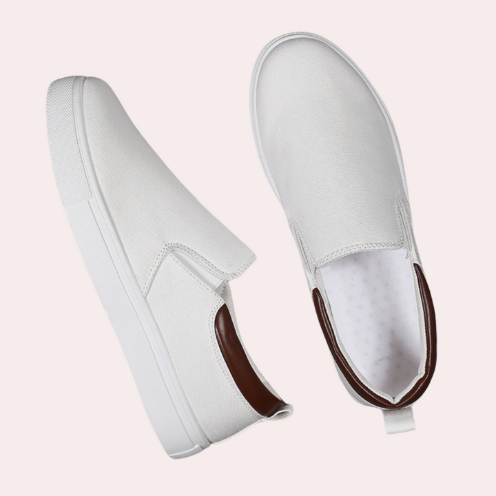 Mens Slip-On Loafers with Elastic Side Panels and Breathable Upper, Lightweight Casual Shoes
