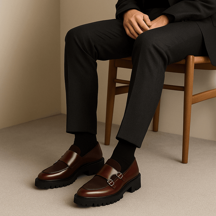 Men’s Monk Strap Loafers – Stylish Dress Shoes for Any Occasion