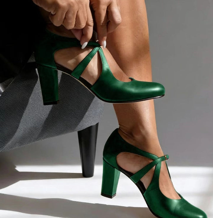 Violet | Elegant Comfort Strap Heels