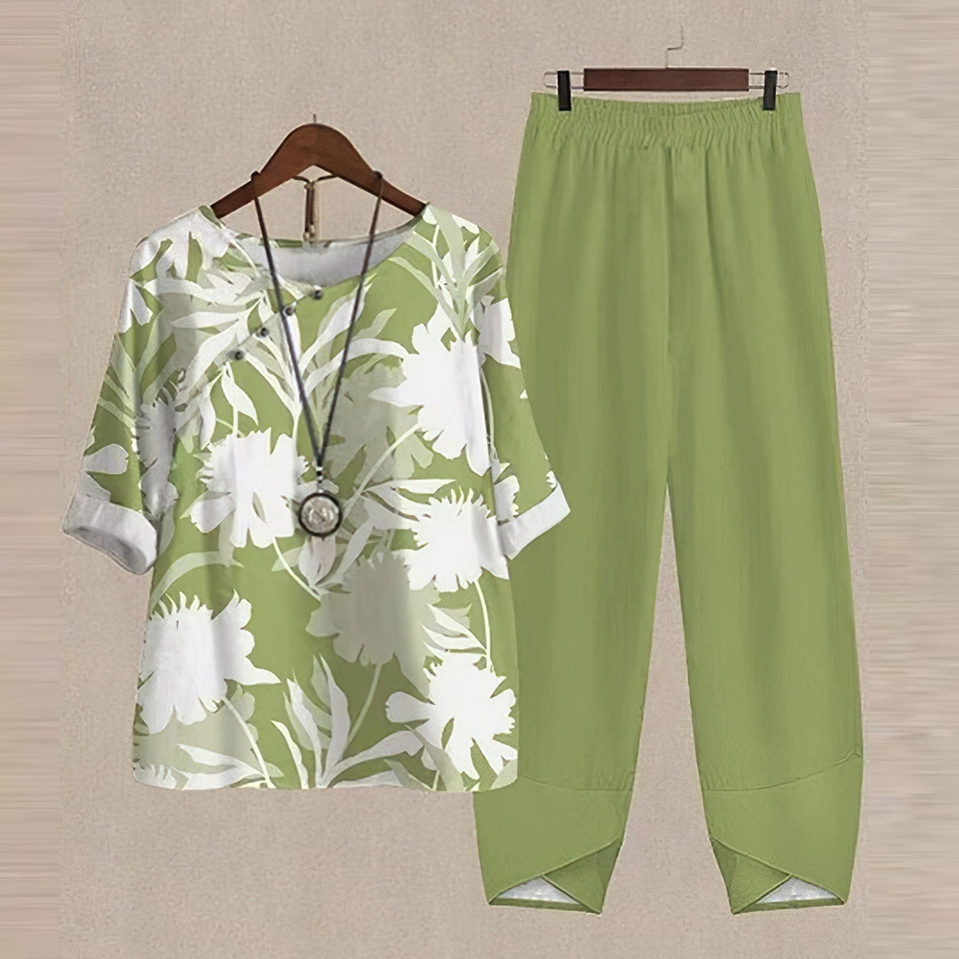 Comfortable Elegant Floral 2 Piece Set