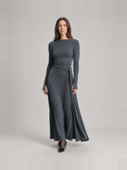 Elegant flowing maxi dress with bow for women – Rosemary