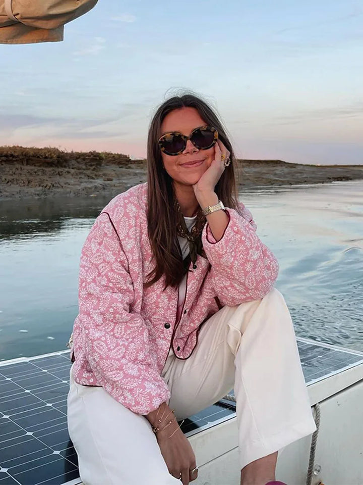 Pink | Pink Summer Jacket with Print