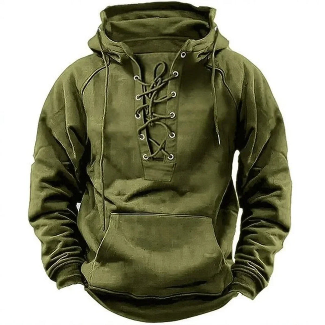 Men’s Hoodie | Lace Up Front Design