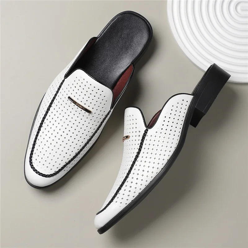 Tyler Perforated Leather Mule
