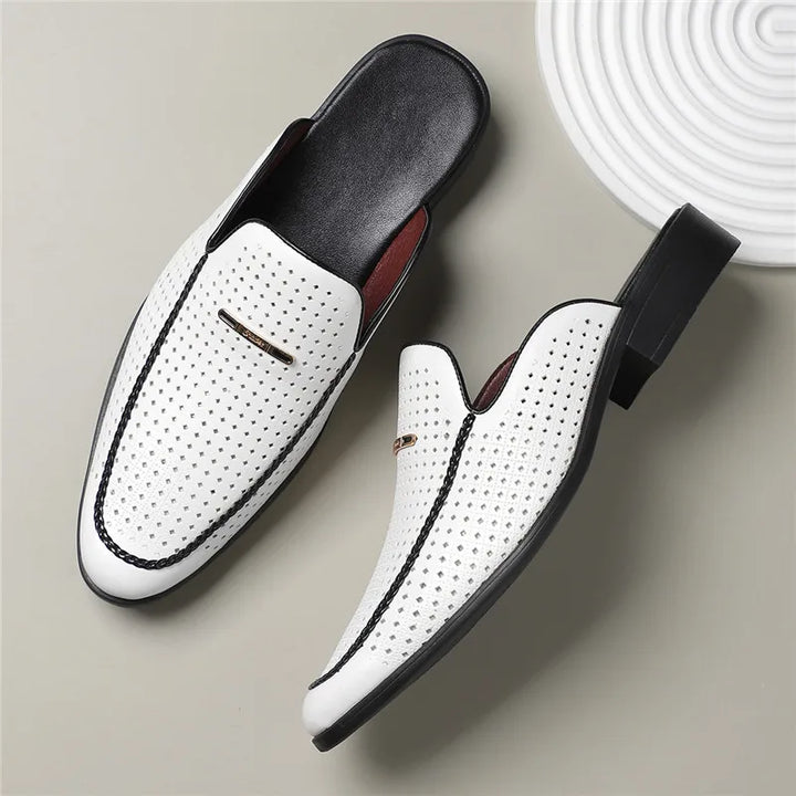 Tyler Perforated Leather Mule