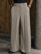 Montague | Men's Pleated Wide-Leg Trousers for Smart Occasions