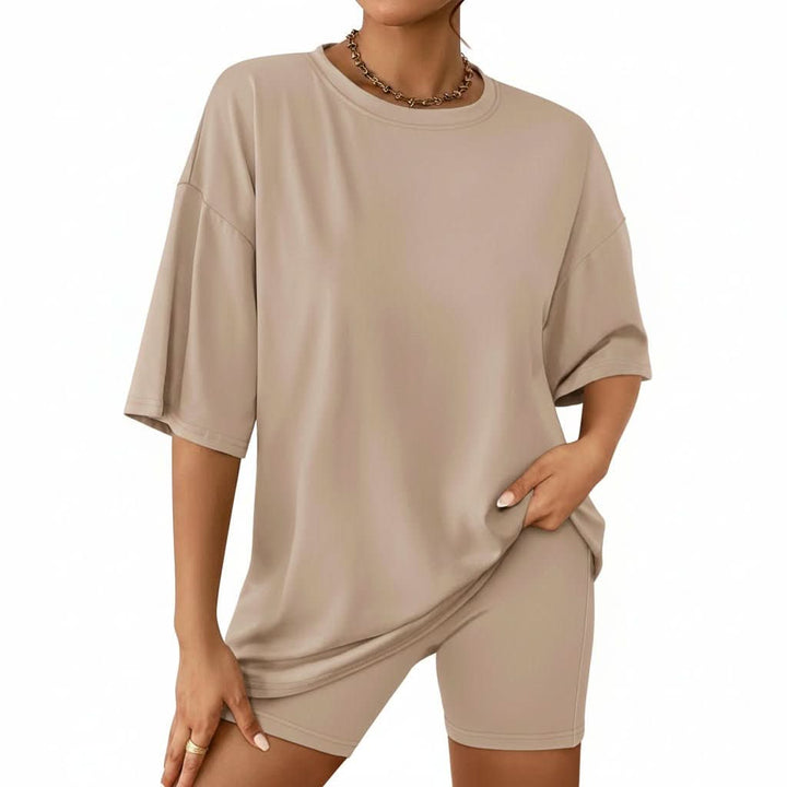 Oversized Tee And Biker Shorts Set