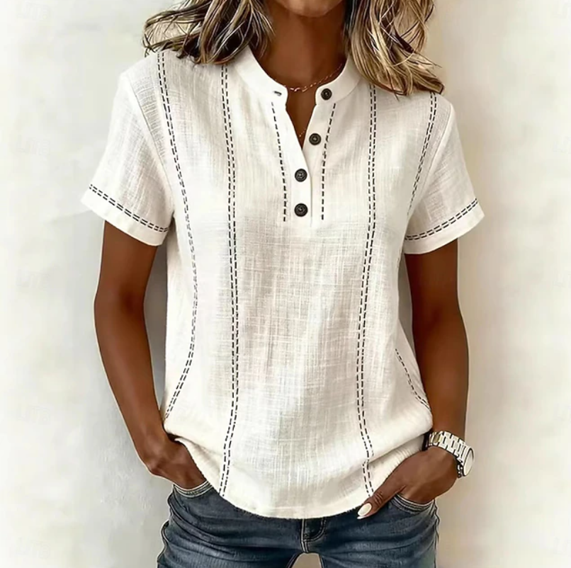 Elira | Everyday Textured Button Top