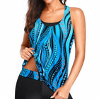 Printed Tankini Swim Set with Shorts
